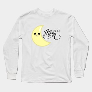 Aim for the Moon Kawaii Cute Moon Long Sleeve T-Shirt